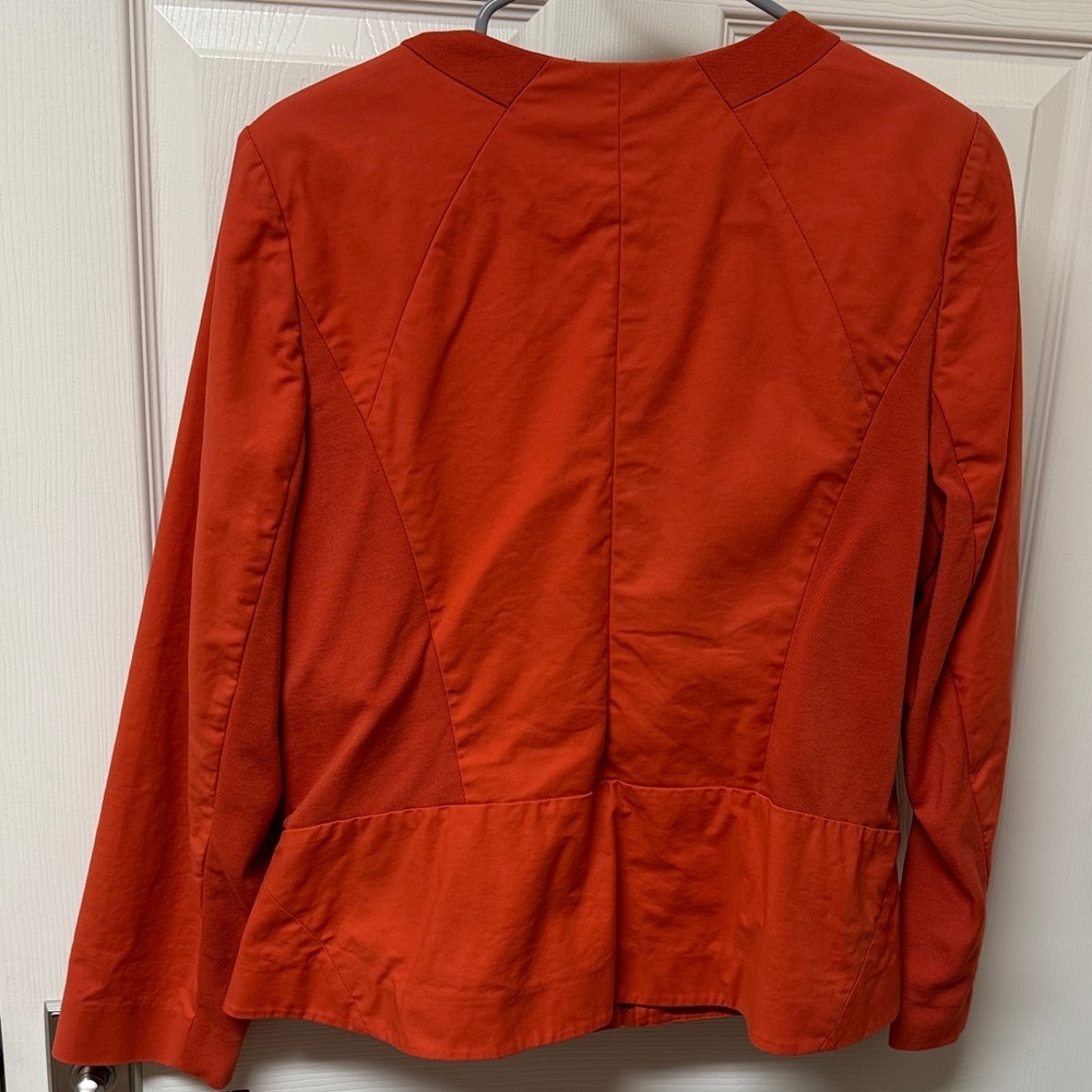 Lafayette 148 New York Vibrant Orange Blazer - Picture 7 of 8
